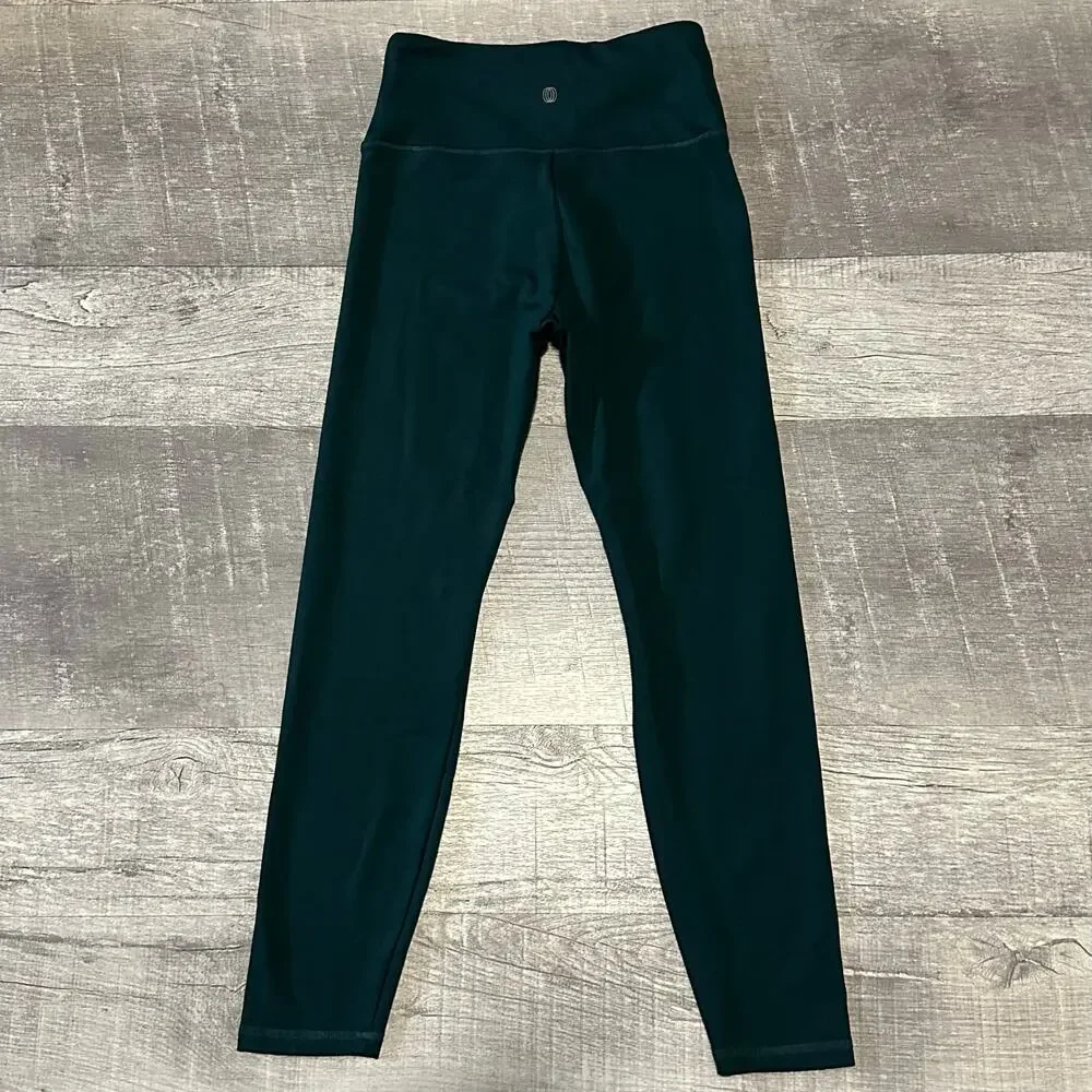 Legging Bundle Women Small Marika Green & 90 Degree Black Stripe Print Athletic - Picture 7 of 9